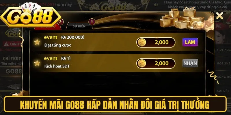 Go88 – Cổng Game Đổi Thưởng Uy Tín 2026 | Link Mới Nhất 9 Sunwin Khuyến mãi Go88 hấp dẫn nhân đôi giá trị thưởng cho người chơi